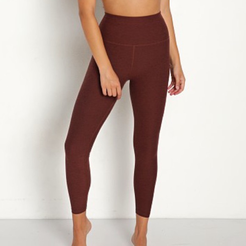 TWO Beyond Yoga Caught in the Midi High Rise Leggings - Deep Chocolate Mahogany